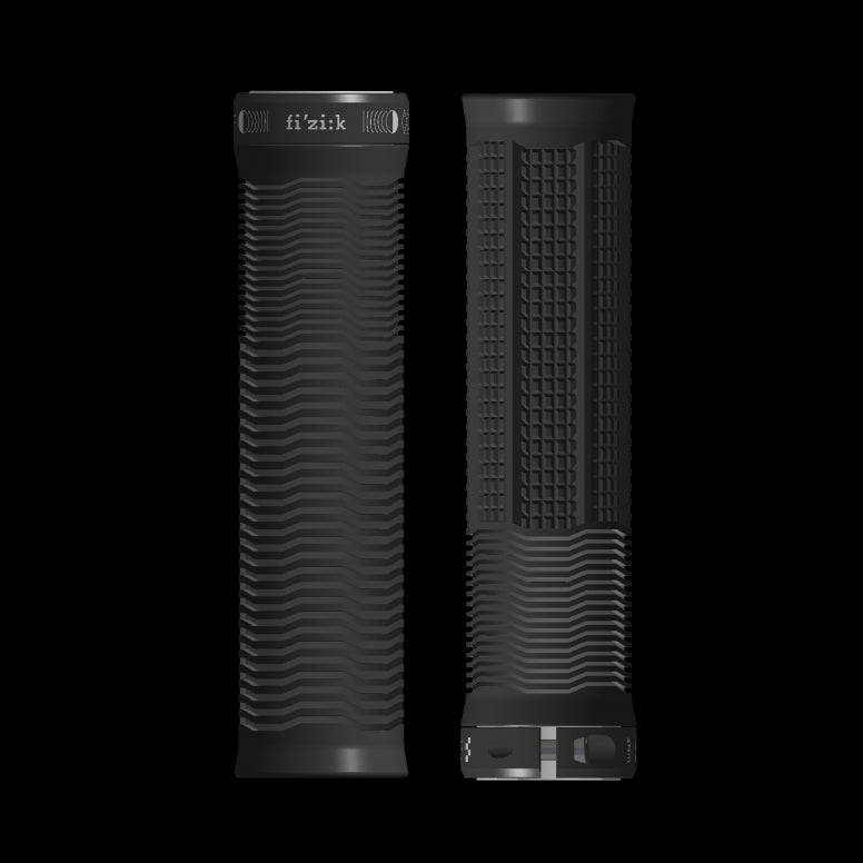 Fizik Comfort Feel MTB grip with vibration dampening, lock-on design, and ergonomic features for mountain biking.