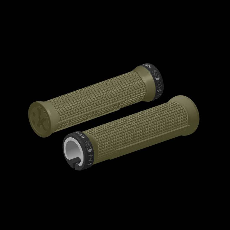 Fizik Race Feel Grip MTB handlebar grips with vibration dampening silicone compound, designed for comfortable mountain biking.