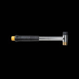 Topeak Multi-Mallet Team Issue silver workshop tool with interchangeable heads, suitable for bike repairs and general tasks.