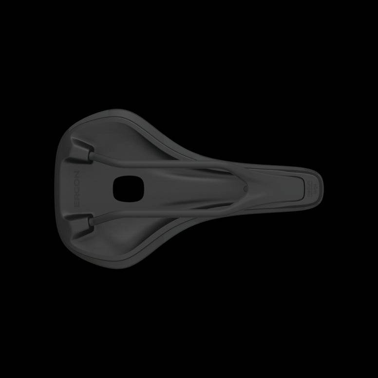 Ergon SR Allroad Pro Carbon men's bike saddle for gravel racing and bikepacking, featuring lightweight design and ergonomic shape.