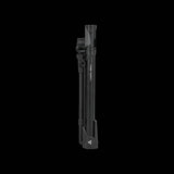 Topeak Turbo Morph bike pump with gauge in black, featuring Presta, Schrader, and Dunlop valve compatibility.