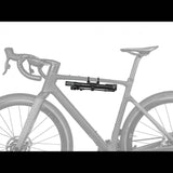 Topeak Turbo Morph bike pump with gauge in black, featuring Presta, Schrader, and Dunlop valve compatibility for cycling accessories.
