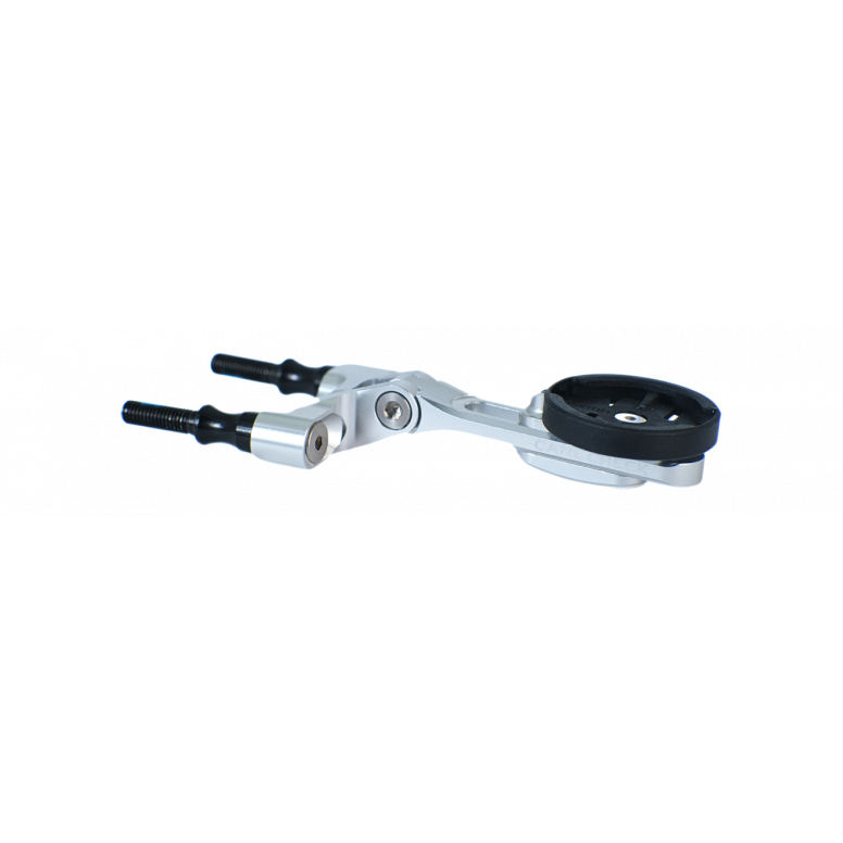 Cane Creek adjustable computer mount for Garmin and Wahoo cycling devices, featuring a secure attachment and sleek design.