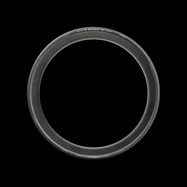 Pirelli P ZERO Race RS SmartEVO2 TechBELT clincher folding bead road bike tyre with tread pattern and sidewall details.