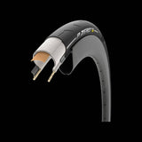 Pirelli P ZERO Race RS SmartEVO2 TechBELT clincher folding bead road bike tyre, close-up of tread pattern and sidewall branding.