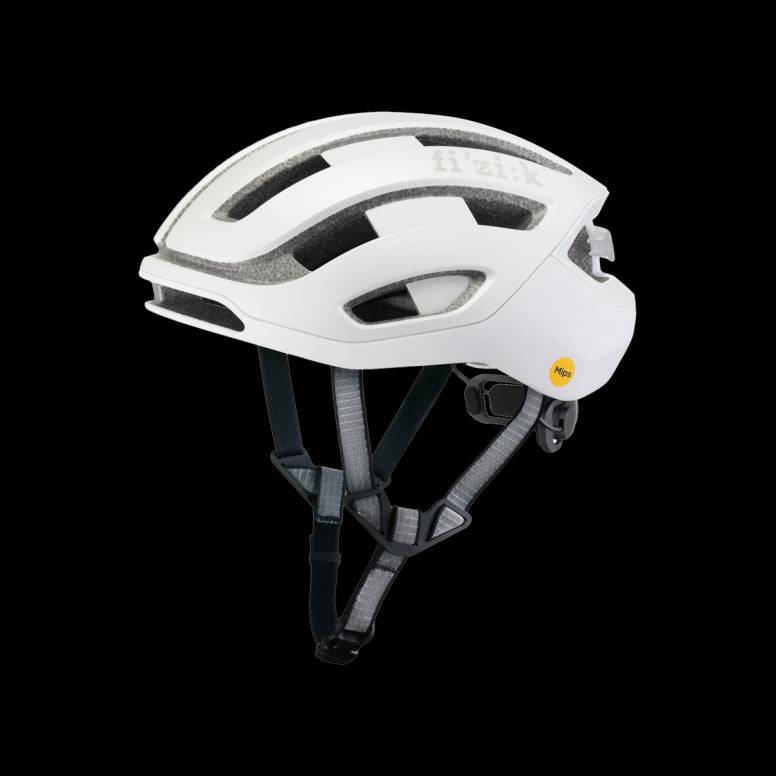 Fizik Kudo cycling helmet with MIPS Air Node technology, ventilation vents, and rear light for safety and comfort.