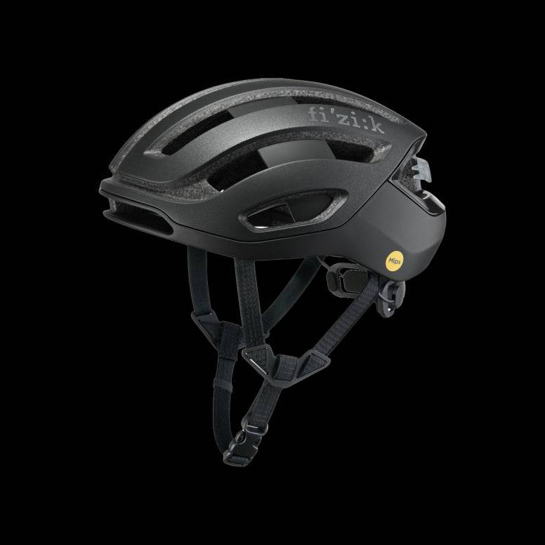 Fizik Kudo cycling helmet with MIPS, ventilation, rear light, aerodynamic design, and lightweight construction.