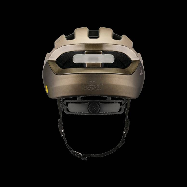 Fizik Kudo cycling helmet with MIPS Air Node technology, ventilation, and rear light for enhanced safety and airflow.