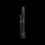 Topeak Mini Morph bike pump with fold-out foot pad and valve compatibility, capable of 160 PSI, shown with pump components.