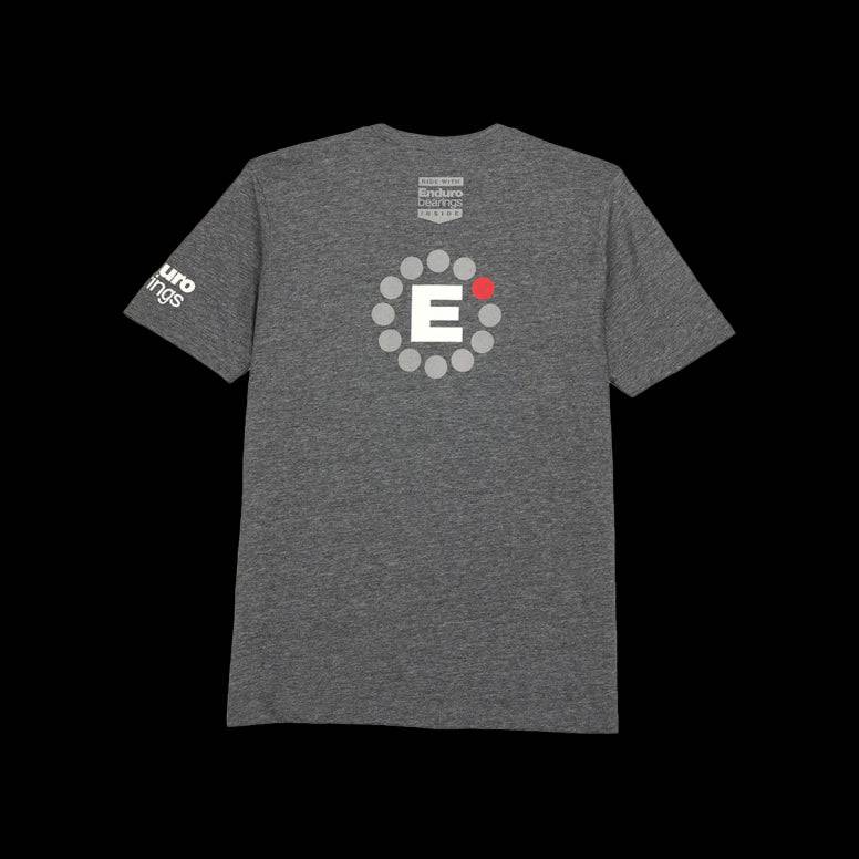 Enduro Bearings men's logo T-shirt, casual cotton bike tee with durable fabric, featuring the Enduro Bearings brand logo on the front.