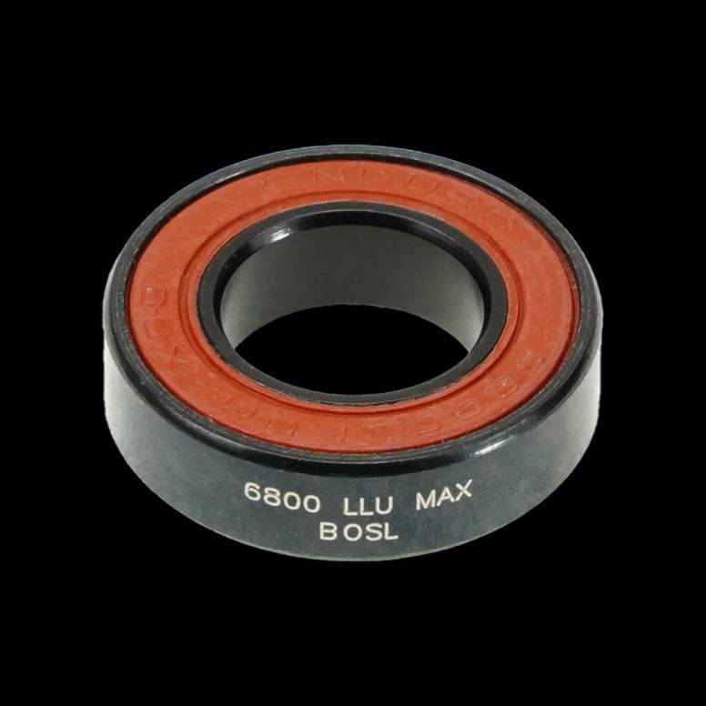 Enduro Bearings 6800 LLU MAX BO SL ABEC-3 radial suspension bearing, 10x19x5mm, used in bike components and suspension systems.