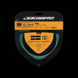 Jagwire Pro hydraulic disc brake hose kit in celeste with quick-fit adapters, bicycle brake components for easy installation.