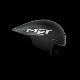 MET Drone II Wide Body Triathlon Aero Helmet, aerodynamic time trial helmet, lightweight cycling helmet with streamlined design.