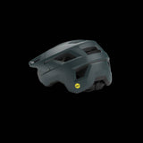 MET Shelter MIPS MTB helmet with advanced brain protection and ventilation, shown from the front with adjustable straps and visor