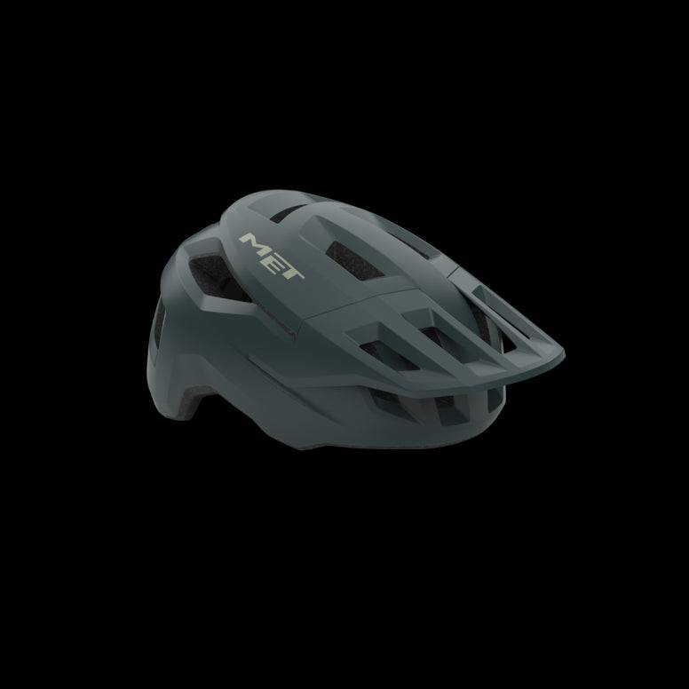 MET Shelter MTB helmet with Safe-T Sport fit system and ventilation, showing the helmet's design and adjustable straps.