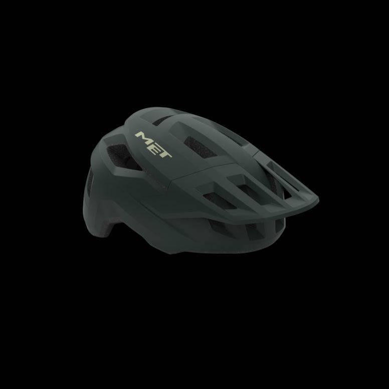 MET Shelter MTB helmet with Safe-T Sport fit system and ventilation, shown from the front with adjustable straps.