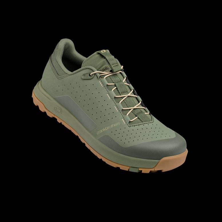 Crankbrothers Mallet Trail Speed Lace mountain bike shoes with cleats, featuring breathable fabric and durable sole for trail riding.