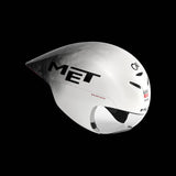 MET Drone II Wide Body Triathlon Aero Helmet, aerodynamic time trial helmet designed for triathlon cycling, shown in black with vents.