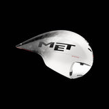 MET Drone II Wide Body Triathlon Aero Helmet, aerodynamic time trial helmet with wide body design for cycling performance.