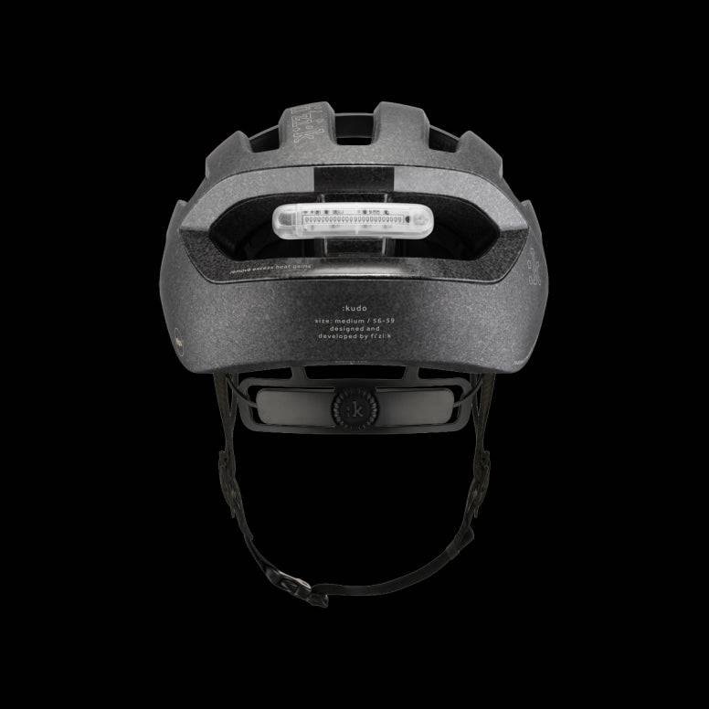 Fizik Kudo cycling helmet with MIPS, Air Node ventilation system, and rear light, designed for safety and airflow during rides.