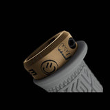 Ergon GDH Team MTB grips with ergonomic design and secure locking stops, black rubber handles for mountain biking.