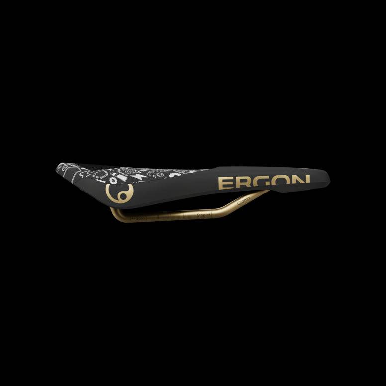 Ergon SM downhill saddle with 360° padding and anti-slip surface, designed for 29er mountain bike frames.