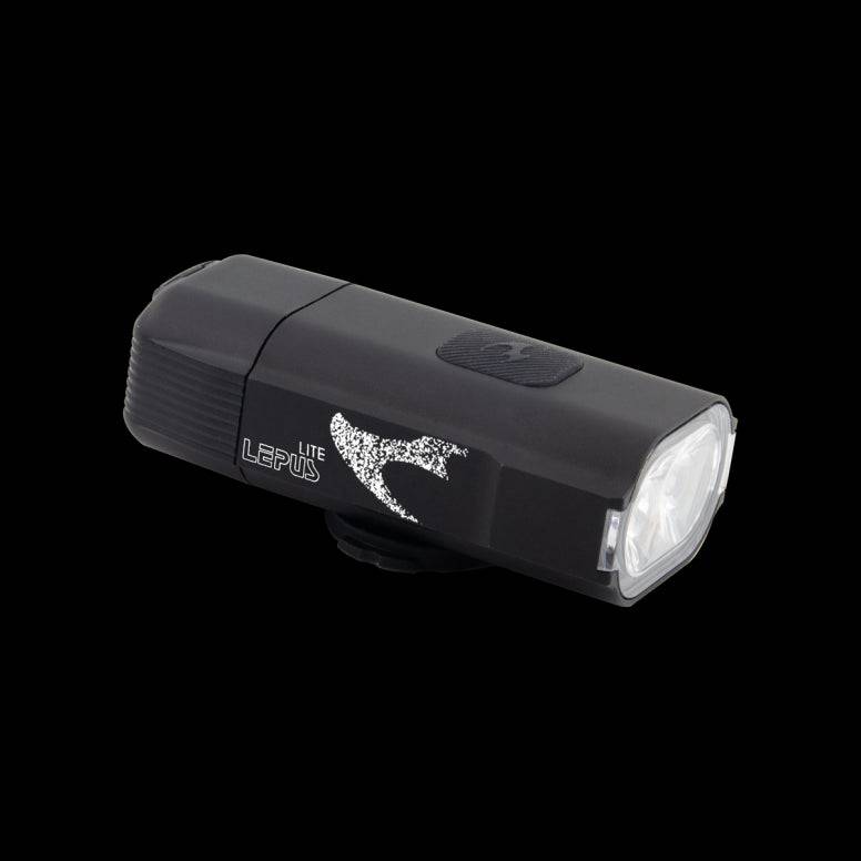 Moon Sport LEPUS LITE 400lm black USB-C rechargeable bike front light with compact design and adjustable mount.