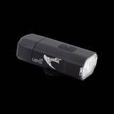 Moon Sport LEPUS LITE 400lm black USB-C rechargeable bike front light with compact design and adjustable mount.