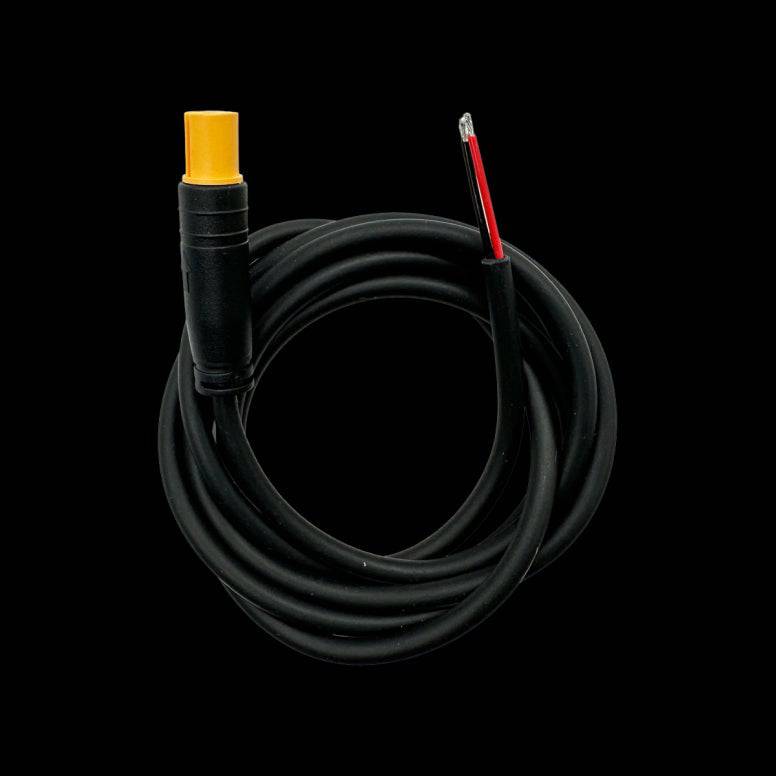 Moon Sport Shimano E-Bike cable in black, 1.2m length, designed for E-Power 1000 and 2000 lights, e-bike accessories.