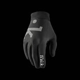 Fizik gloves with breathable fabric, perforated palm, and touchscreen compatibility, designed for comfortable cycling or running.