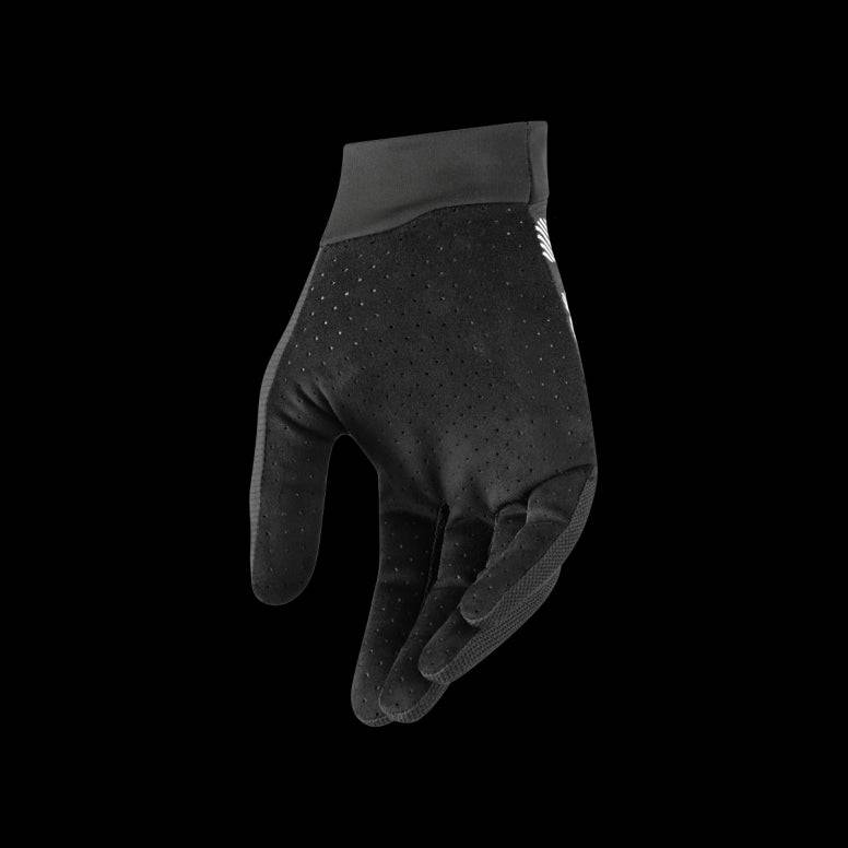 Fizik gloves with breathable fabric, perforated palm, and touchscreen compatibility for comfortable cycling or outdoor activities.