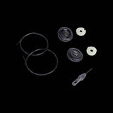 Fizik BOA L5 Kit for M6B MTB Shoes in black, replacement fit adjustment system with dial and cable for cycling shoes.