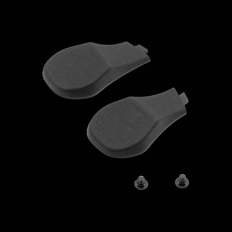 Fizik R3B replacement skid plates for durable shoe protection, shown in black, designed for cycling footwear accessories.