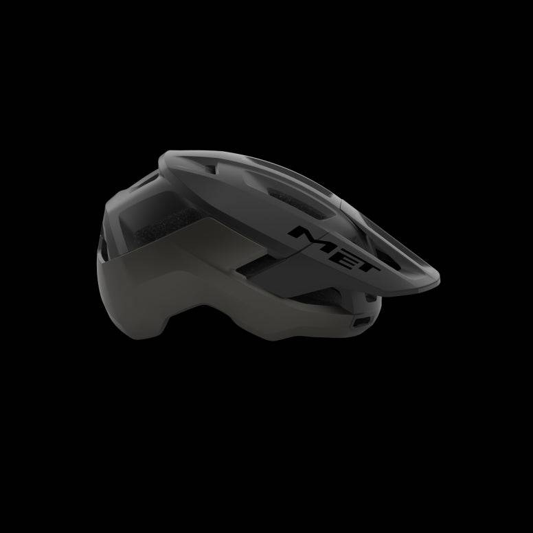 MET Terrae MIPS MTB helmet with Safe-T Heta fit system and NTA 8776 certification, shown in a side view with ventilation details.