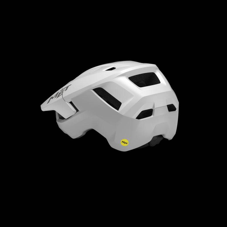 MET Terrae MIPS MTB helmet with Safe-T Heta fit system and NTA 8776 certification, shown from the front with adjustable straps