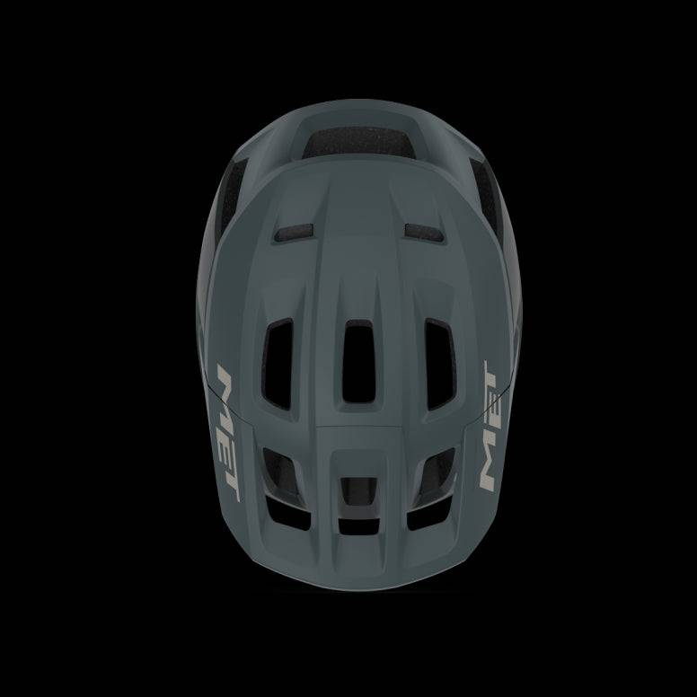 MET Terrae MIPS MTB helmet with Safe-T Heta fit system and NTA 8776 certification, shown from the front view.