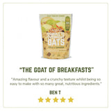 Veloforte plant-based overnight oats with seeds and real fruit, high-protein breakfast in a jar, ready to eat.