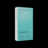Aeron TPU grey glueless patch kit for quick inner tube repairs, includes patches and adhesive components for bicycle tires.