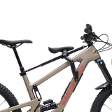 Kids Ride Shotgun Pro Evo 2-in-1 child bike seat and handlebars combo in black, designed for safe, comfortable riding for kids.