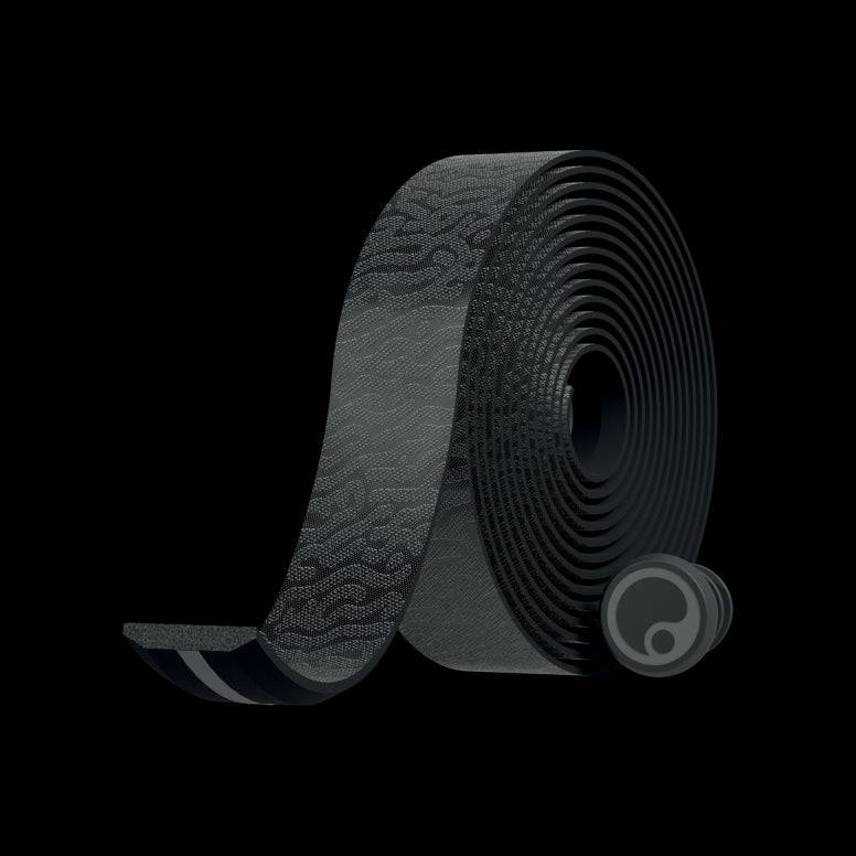 Ergon BT Orthocell black bar tape for road, allroad, and gravel bikes, showing textured surface and ergonomic design.