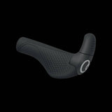 Ergon GS2 Evo ergonomic bike grips with adjustable two-finger bar ends, designed for comfort and control on cycling components.