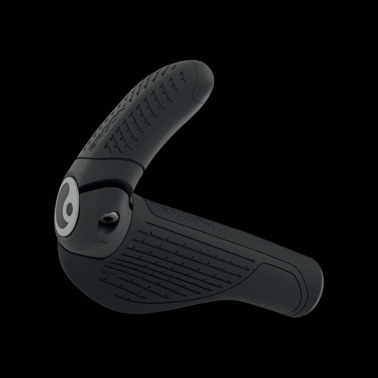 Ergon GS3 Evo ergonomic cycling handlebar grip with adjustable bar end, designed for touring and mountain biking.