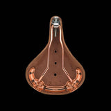 Brooks B17 Special short road bike saddle with copper steel rails and rivets, showcasing durable leather and classic design.