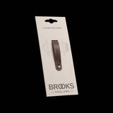 Brooks Hub Shiner leather bike hub cleaner and keychain accessory, featuring a compact design with leather finish and metal keyring.