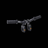 Kids Ride Shotgun Pro II child bike seat with black handlebars, designed for safe and comfortable kid riding accessories.