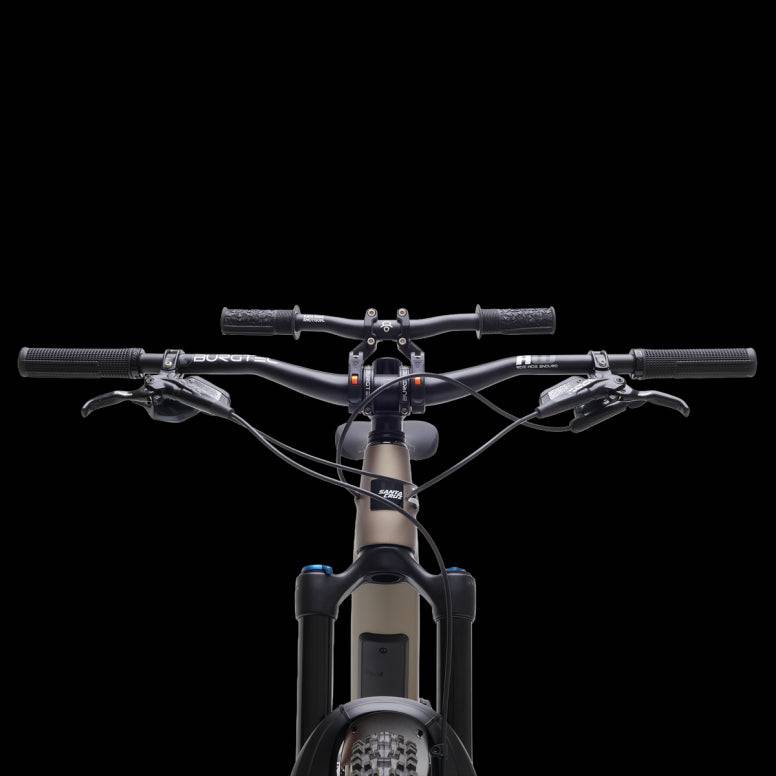 Kids Ride Shotgun Pro II child bike seat and handlebars combo in black, designed for secure riding and easy control.
