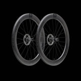 Scope Cycling R6 V2 65mm tubeless clincher road wheelset with aerodynamic racing design, shown in a close-up view of the component.