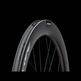 Scope Cycling R6.A V2 65mm allroad wheelset with tubeless-ready tires and aerodynamic design, shown installed on a bicycle.
