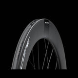 Scope Cycling R8.T V2 85mm TT front wheel, aerodynamic time trial wheel with carbon rim and deep-section design.