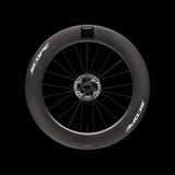 Scope Cycling R8.T V2 85mm TT front wheel, aerodynamic time trial cycling component with carbon rim and deep aerodynamic profile.